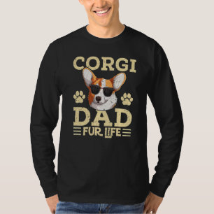 Mens Corgi Dad Fur Life Corgi Dog Father's Day T-Shirt