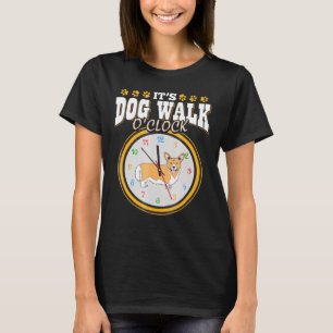 Mens Corgi Dad Its Dog Walk Oclock T-Shirt