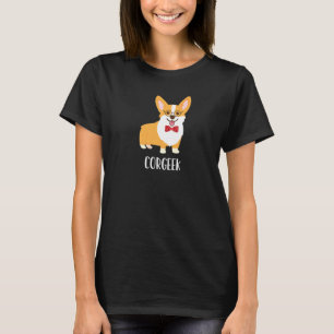 Mens Corgi Dog Glasses Geek Corgeek T-Shirt