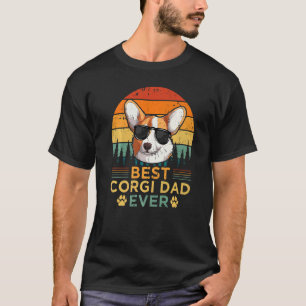 Mens Corgi Dog Vintage Best Corgi Dad Father's Day T-Shirt