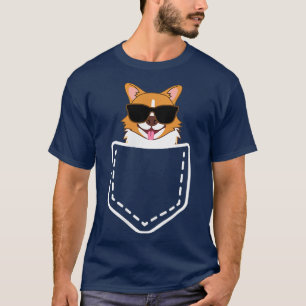 Mens Corgi In Pocket Best Corgi Dad Ever Gift for T-Shirt