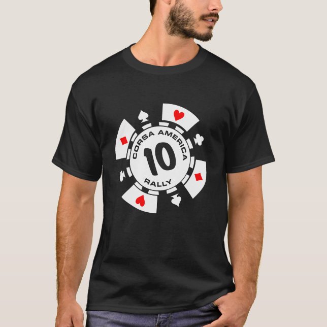 Men's Corsa Poker Chip T-Shirt Black (Front)