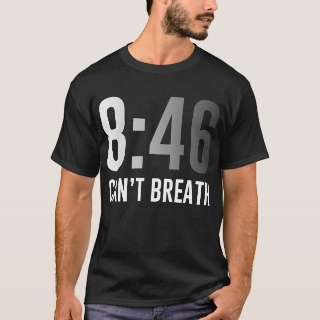 Men's Cotton T-shirt-I can't Breate T-Shirt (Front)