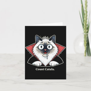 Mens count catula funny themed cat party halloween card