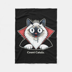 Mens count catula funny themed cat party halloween fleece blanket