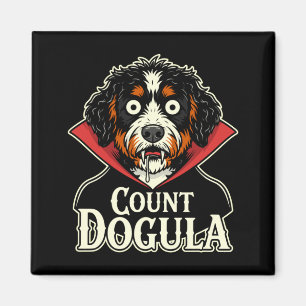 Mens count dogula funny dog spooky party halloween magnet