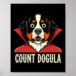 Mens count dogula funny dog themed party halloween poster