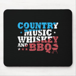 Mens Country Music And Bbq Usa Performance Mouse Pad