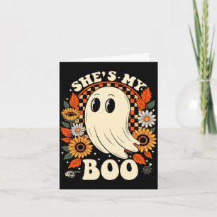 Mens couples boo skeleton matching couple card