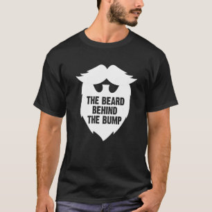 Mens Couples Pregnancy Announcement Men Beard Behi T-Shirt