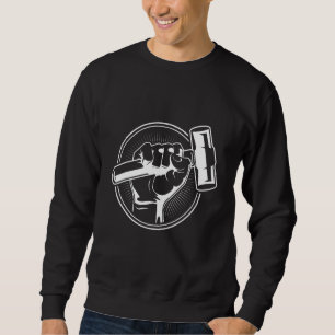 Mens Craftsman Retro Graphic Electrician Worker To Sweatshirt