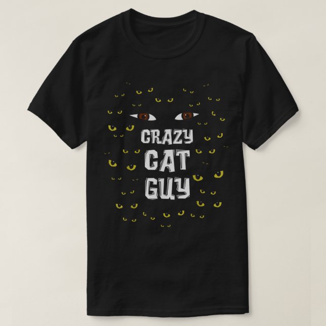 Mens Crazy Cat Guy _ Cat Daddy T-Shirt (Design Front)