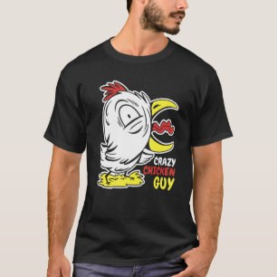 Mens Crazy Chicken Guy Chickens T-Shirt