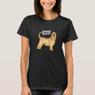 Mens Cream Afghan Hound Dog Dad Man   T-Shirt