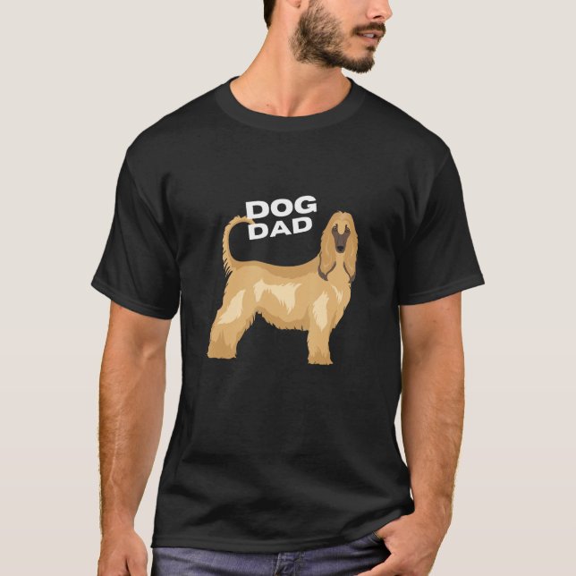 Mens Cream Afghan Hound Dog Dad Man T-Shirt (Front)