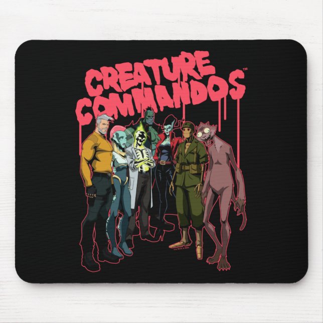 Mens Creature Commandos Task Force M Group Shot Mouse Pad (Front)