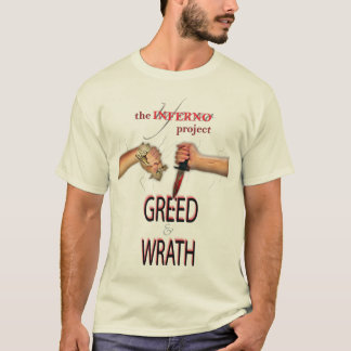 Men's Crew neck tee shirt with Greed & Wrath logo