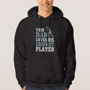 Mens  Cricket Dad Saying Cricket Players Dad Hoodie