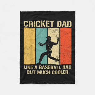 Mens Cricket Sport Quote For A Cricket Dad Fleece Blanket