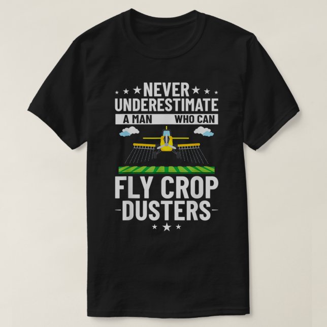 Mens Crop Dusting Plane Rc Drone Aeroplane Pilot  T-Shirt (Design Front)