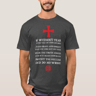 Mens Crusader Knight  Knights Templar Code T   Hol T-Shirt