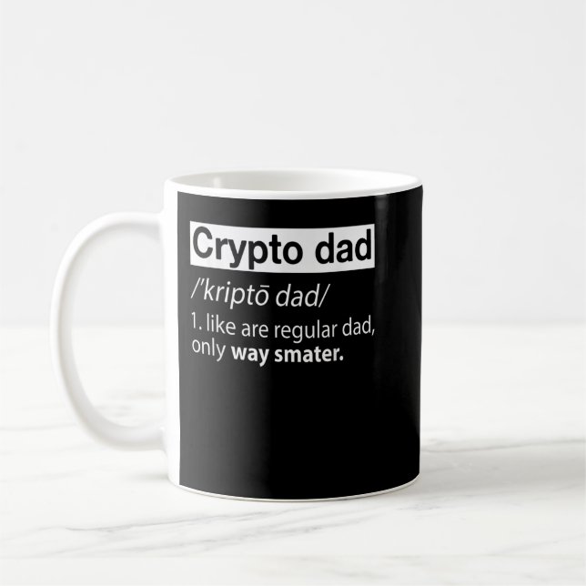 Mens Crypto Dad Like A Regular Dad Cryptocurrency  Coffee Mug (Left)