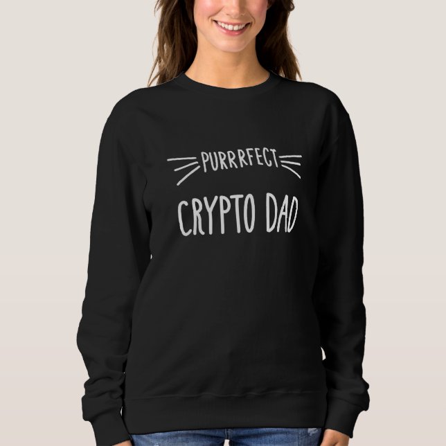 Mens Crypto Dad Trader Ethereum Bitcoin Cat Dad Fa Sweatshirt (Front)