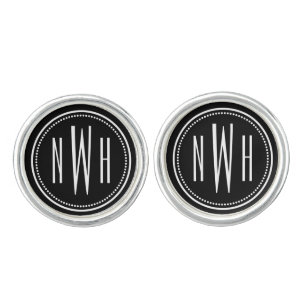 Men's Cufflinks | Custom Monogram Design
