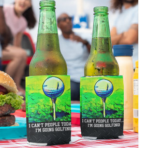 Men's Custom Golfing Birthday Favours Golf Trip Can Cooler