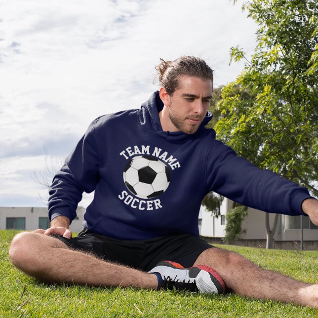 Men's Custom Team, Player Name and Number Soccer Hoodie (Custom soccer team hoodies.)