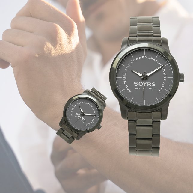 Men's Custom Watch personalized Retirement New Job (Creator Uploaded)