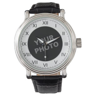 Mens Custom Watch Roman Numerals Your Image