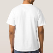 Mens Customisable Distressed Text White Modern T-Shirt (Back)