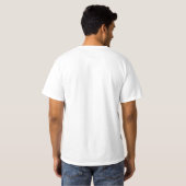 Mens Customisable Distressed Text White Modern T-Shirt (Back Full)
