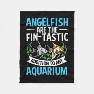Mens cute angelfish fish owner aquarium fish lover fleece blanket