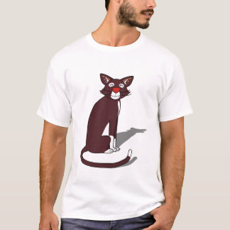 Men's Cute Brown Cat Graphic T-Shirt | Original Ca