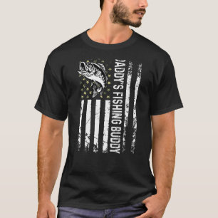 Mens Cute Daddy's Fishing Buddy Young Fisherman T-Shirt