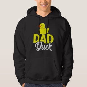 Mens Cute Duckling Duckies Dad Duck Father's Day Hoodie
