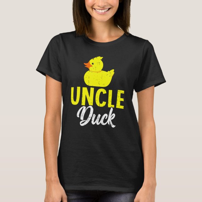 Mens Cute Duckling Duckies   Uncle Duck Father's D T-Shirt (Front)
