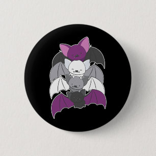 Mens Cute Kawaii Bats Aegoual Autochorisual Pride 6 Cm Round Badge