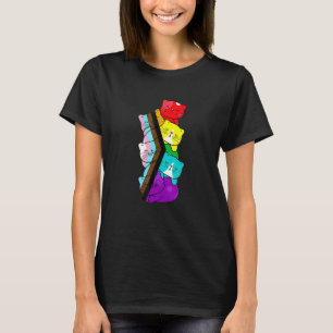 Mens Cute Lgb Modern Pride Flag Pride Cat Lgb Cute T-Shirt