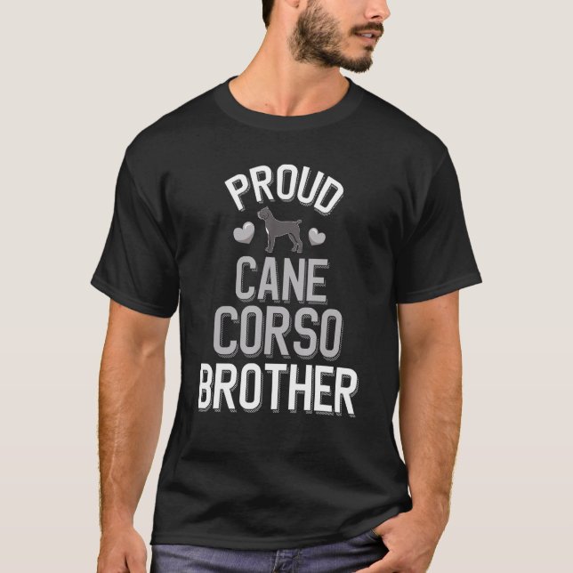 Mens Cute Proud Cane Corso Brother T-Shirt (Front)
