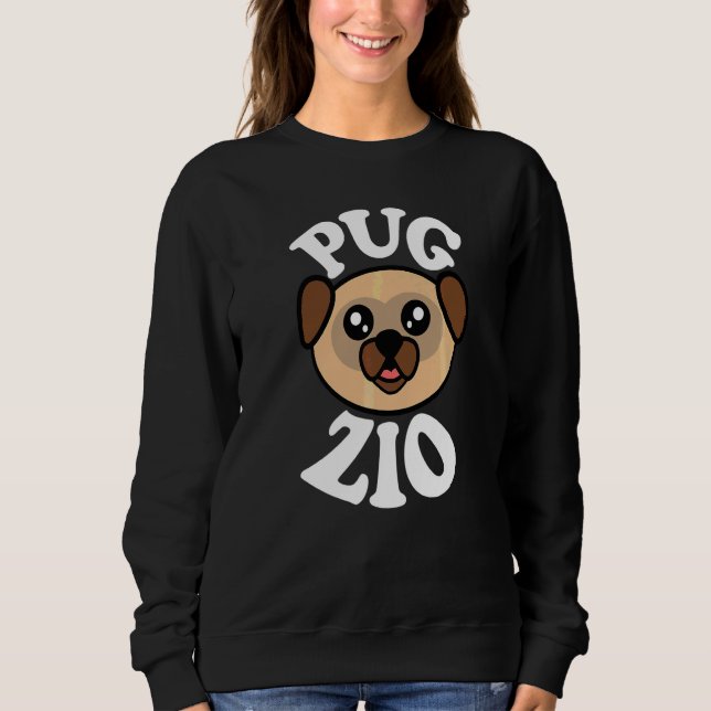 Mens Cute Pug Zio   Sweatshirt (Front)