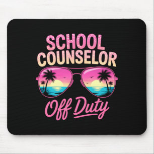 Mens cute school counsellor off duty vacation mum mouse pad