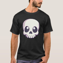Men's Cute Skull Kawaii Goth Halloween T-Shirt