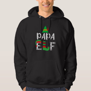Mens Cute X Mas Papa Daddy Dad Elf Santa Winter Ho Hoodie