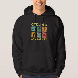 Mens Cycling And Dad Life Cyclist Hoodie