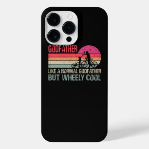 Mens Cycling Godfather Wheely Cool Funny Vintage B iPhone 14 Pro Max Case