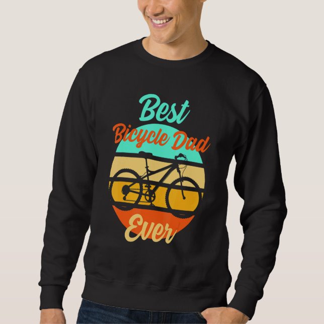 Mens Cyclist Papa Father Father's Day Downhill Ebi Sweatshirt (Front)