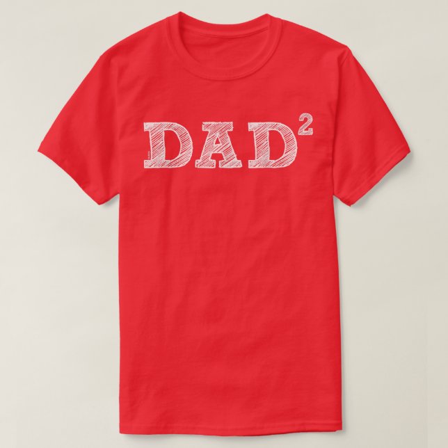Mens Dad2, Two Kids, Father's Day, Father of Two  T-Shirt (Design Front)